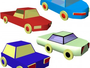 low poly cars pack 3Dモデル