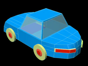 low poly cars pack 3D Model