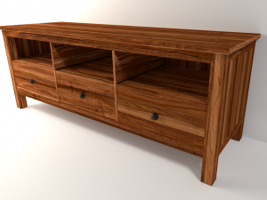 furniture - convenient in solid wood 3D Модель
