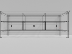 furniture - convenient in solid wood 3D Модель