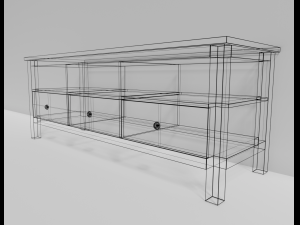 furniture - convenient in solid wood 3D Модель