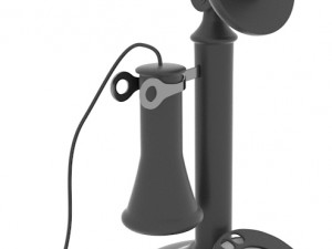 old phone black 1914 3D 模型