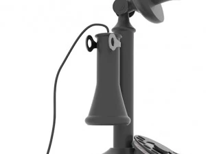 old phone black 1914 3D Model