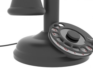 old phone black 1914 3D 模型