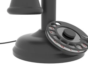 old phone black 1914 3D Model