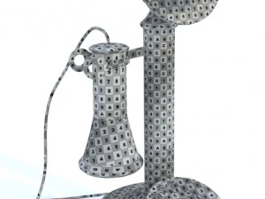 old phone black 1914 3D Model