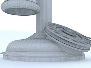 old phone black 1914 3D Model