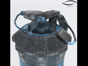 grenade sci-fi bio-101g Modèle 3D