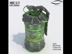 grenade sci-fi bio-101g Modèle 3D