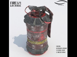 grenade sci-fi bio-101g Modèle 3D
