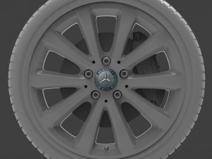 mercedes e 350 d alloy wheel 3D Model