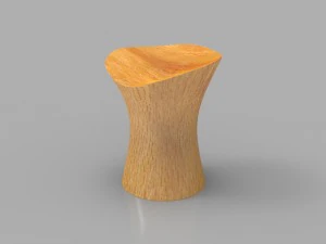 rocking wooden chair 3D Model