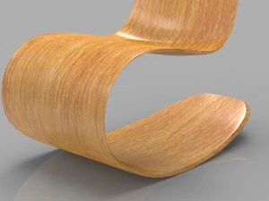 rocking wooden chair 3D Model