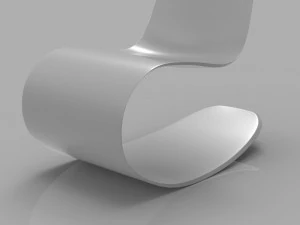 rocking wooden chair 3D Model
