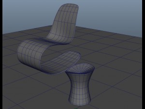 rocking wooden chair Modelo 3D