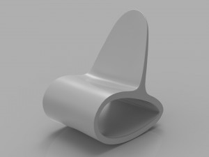 ocean rocker wooden rocking chair 3D Model