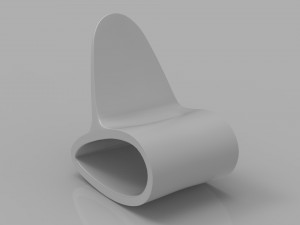 ocean rocker wooden rocking chair 3D Model