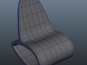 ocean rocker wooden rocking chair 3D Model