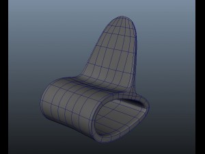 ocean rocker wooden rocking chair 3D Model