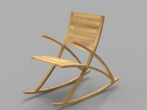 wishbone rocking chair 3D Model