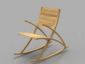 wishbone rocking chair 3D Model