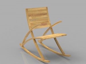 wishbone rocking chair 3D Model