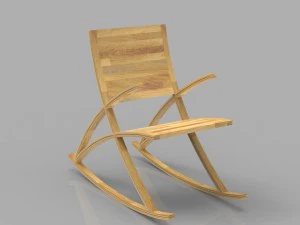 wishbone rocking chair 3D Model