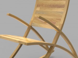 wishbone rocking chair 3D Model