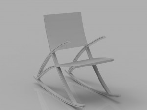 wishbone rocking chair 3D Model