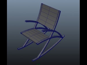 wishbone rocking chair 3D Model