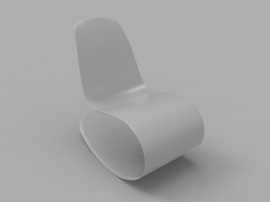 rocking wooden chair collection 3D Model