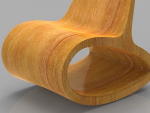 rocking wooden chair collection 3D Model