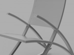 rocking wooden chair collection 3D Model