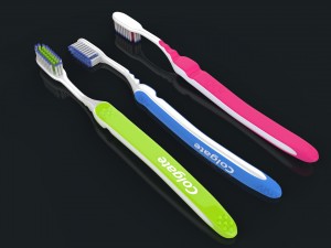 toothbrush with toothpaste 3D Model
