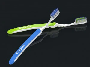 toothbrush with toothpaste 3D Model