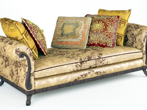 royal sofa with pillows 3Dモデル