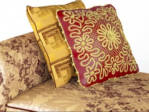 royal sofa with pillows 3D मॉडल