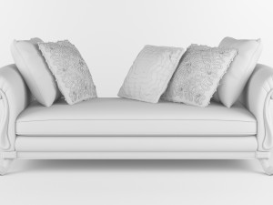 royal sofa with pillows 3D मॉडल