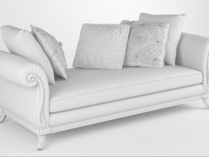royal sofa with pillows 3D मॉडल