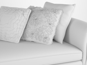 royal sofa with pillows 3D मॉडल