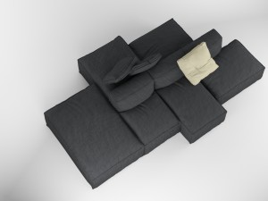 bonaldo peanut b 01 pillows Model 3D