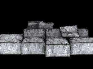bonaldo peanut b 01 pillows 3D Model