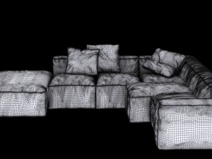 bonaldo peanut b 02 pillows Model 3D