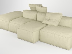 bonaldo peanut collection b01-b05 pillows 3D Model