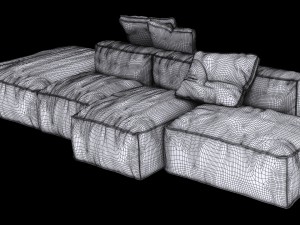 bonaldo peanut collection b01-b05 pillows 3D Model
