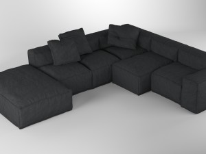 bonaldo peanut collection b01-b05 pillows 3D Model