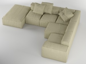 bonaldo peanut collection b01-b05 pillows 3D Model