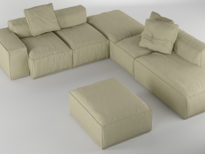 bonaldo peanut collection b01-b05 pillows 3D Model