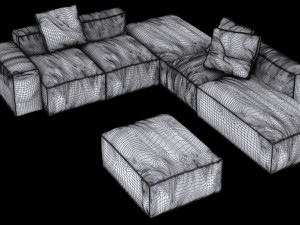bonaldo peanut collection b01-b05 pillows 3D Model