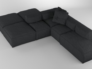 bonaldo peanut collection b01-b05 pillows 3D Model